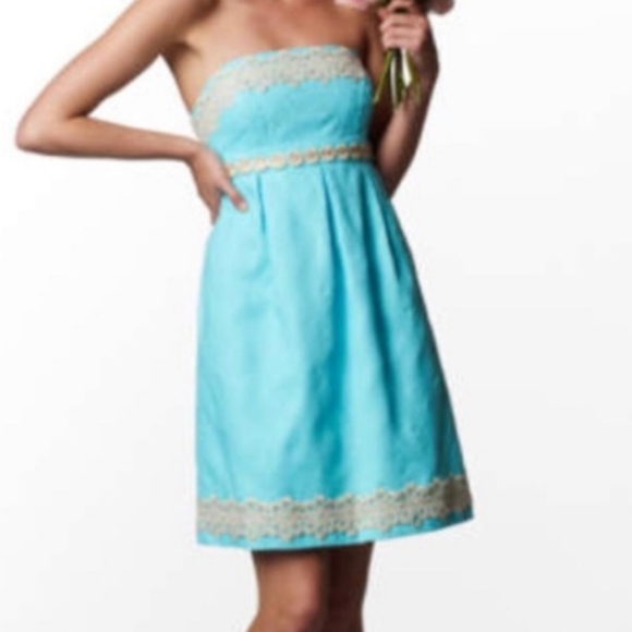 Lilly Pulitzer Dresses & Skirts - Lilly Pulituzer Betsy Jaquard strapless dress